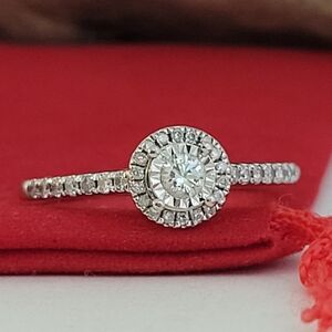 ❤️10k Size 9 Amazing Solid White Gold Moissanite and Diamonds Ring! 👌🎁